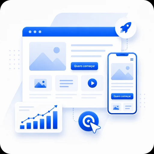 Sites e landing pages — ilustração